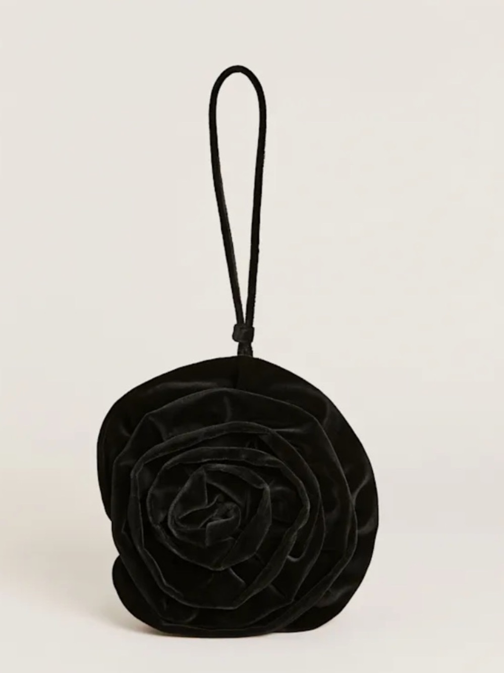 SOLD OUT Reformation Evelina Wristlet Bag in Black Velvet